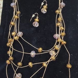 Cute necklace and earring set